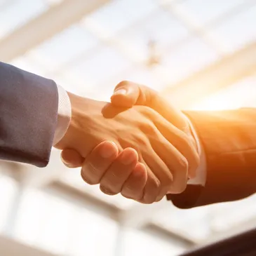 Two people shaking hands