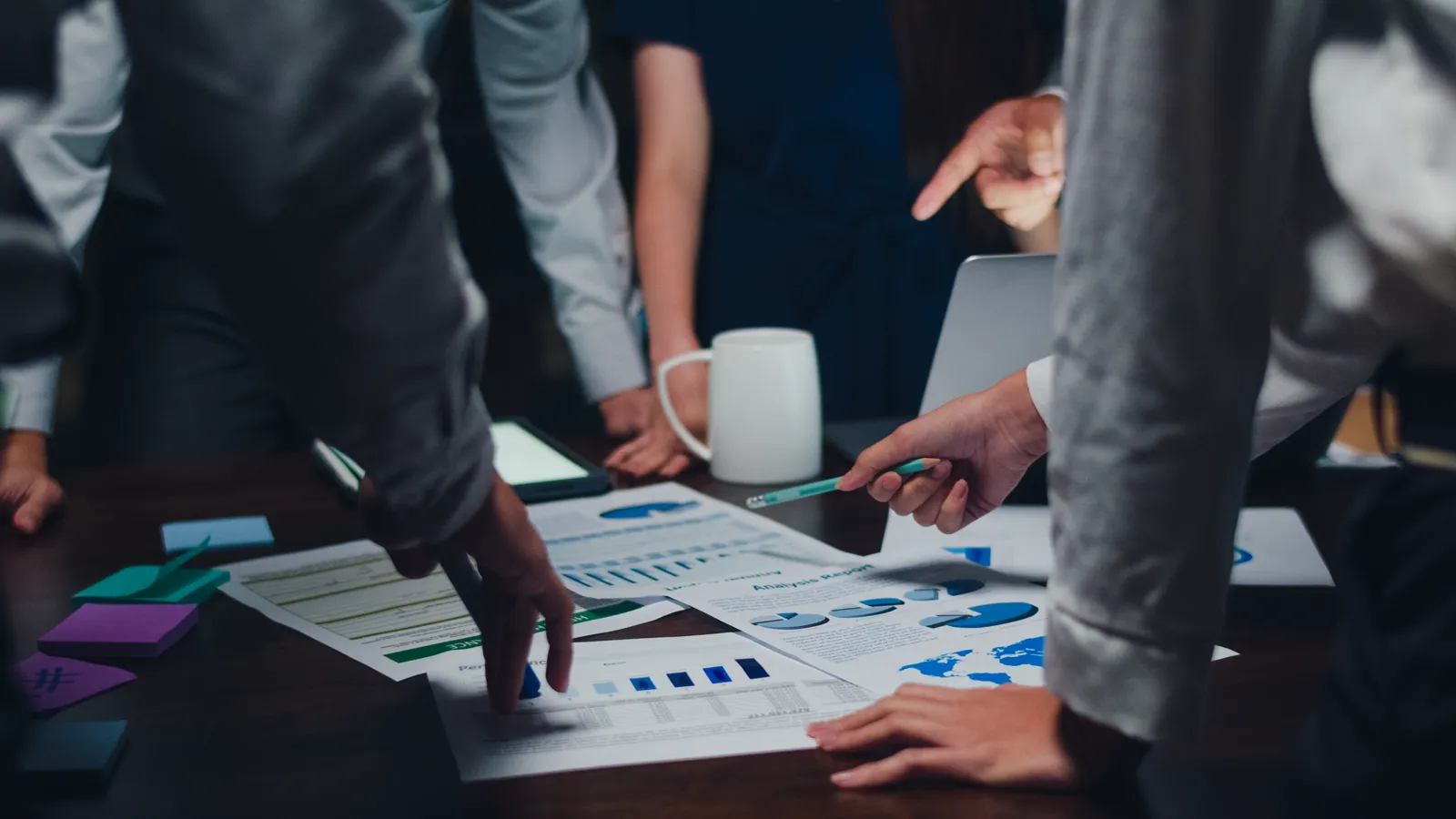 A team working together at a table
